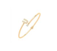 Latelita Women's Initial Bangle Gold U Latelita Gold One Size
