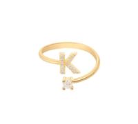 Latelita Women's Initial Ring Gold K in White Latelita White One Size