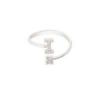 Latelita Women's Initial Ring Silver I in White Latelita White One Size