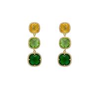 Latelita Women's Knightsbridge Earrings Gold Green Citrus Latelita Green One Size