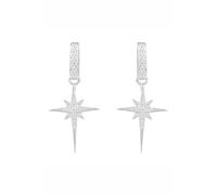 Latelita Women's North Star Burst Small Drop Earrings Silver in White Latelita White One Size