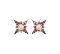 Latelita Women's North Star Rainbow Stud Earrings Rosegold Latelita Multicolor One Size