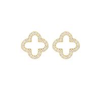Latelita Women's Open Clover Earrings in Gold Latelita Gold One Size