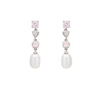 Latelita Women's Pearl Whisper Drop Earrings Morganite Silver Latelita Multicolor One Size