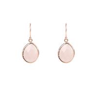 Latelita Women's Petite Drop Earrings Rose Quartz Rosegold in Pink Latelita Pink One Size