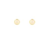 Latelita Women's Petite Gemstone Earrings Gold Rose Quartz in Pink Latelita Pink One Size