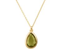 Latelita Women's Pisa Mini Teardrop Necklace Gold Peridot in Green Latelita Green One Size