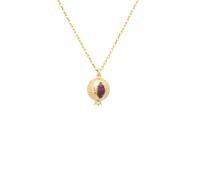 Latelita Women's Pomegranate Charm Necklace Gold in Pink Latelita Pink One Size