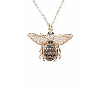LATELITA Women's Rose Gold Plated 925 Sterling Silver Honey Bee Pendant Necklace with Zircons