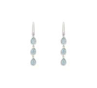 Latelita Women's Sardinia Triple Teardrop Earrings Silver Blue Topaz Latelita Blue One Size