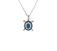 Latelita Women's Turtle Turquoise Blue Pendant Necklace Silver Latelita Blue One Size