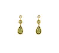 Latelita Women's Tuscany Gemstone Drop Earring Gold Peridot in Green Latelita Green One Size