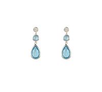 Latelita Women's Tuscany Gemstone Drop Earring Silver Blue Topaz Hydro Latelita Blue One Size