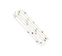 Latelita Women's Venice Rainbow 120Cm Necklace Gold in Blue Latelita Blue One Size