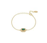 Latelita Women's Whistledown Gemstone Bracelet Emerald Gold in Green Latelita Green One Size