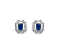 Latelita Women's Whistledown Gemstone Stud Earrings Sapphire Silver in Blue Latelita Blue One Size