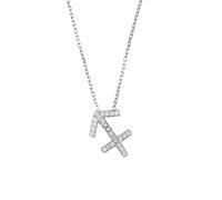 Latelita Women's Zodiac Star Sign Pendant Necklace Silver Sagittarius in White Latelita White One Size