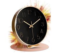 LATENO - Wall Clock Rose Gold - For Standing or Hanging - 20 cm - Silent - Classic and Modern - No Ticking Noise - For Living Room, Office and much more
