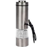 Latent Epicure Electric Salt or Pepper Mill - USB-C Rechargeable Stainless Steel Electric Mill with LED Light, Adjustable Ceramic Grinder, One-Hand Operation
