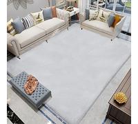 Latepis Fluffy Grey Washable Faux Rabbit Fur Area Rug - 180 * 270cm, Large, Plush, Shaggy, Living Room, Bedroom, Nursery, Home Decor