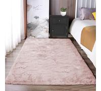 Latepis Fluffy Pink Carpet 3x5 Fuzzy Shag Rug Machine Washable Area Rugs for Living Room Non-Slip Faux Rabbit Fur Rug for Bedroom Kids Room Floor Dorm