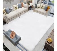 Latepis White Fluffy Rug Faux Fur Rug 180 * 270cm Machine Washable Area Rugs Faux Rabbit Fur Large Plush Shag Carpet for Living Room Bedroom Nursery Home Decor