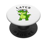 Later Alligator funny mens womens kids cute gator dinosaur PopSockets Adhesive PopGrip