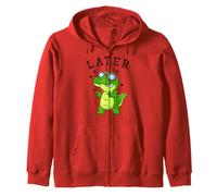 Later Alligator funny mens womens kids cute gator dinosaur Zip Hoodie