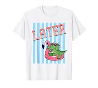 Later Gator Alligator Flamingo Float Summer Pun Fun T-Shirt