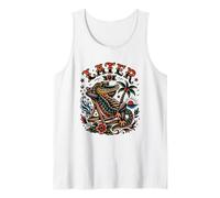 Later Gator Fun Tattoo Style Alligator Lover Summer Beach Tank Top