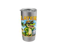 Later Gator Funny Alligator Pun Reptile Dad Joke Men Father Stainless Steel Insulated Tumbler