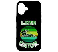 Later Gator Retro Sunset Alligator Lounge Vacation Top Case for iPhone 16