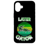 Later Gator Retro Sunset Alligator Lounge Vacation Top Case for iPhone 16 Plus