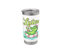 Later Gator Summer Pool Side Beach Vacation Stainless Steel Insulated Tumbler