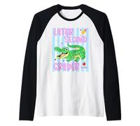 Later Second Grader Alligator School Promotion Raglan Baseball Tee