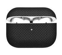 Latercase for AirPods Pro 2 | Ultra-Thin 0.6mm Aramid Fiber Case | Lightweight 6g Hard Shell Slim Protective Cover | Wireless Charging Compatible | Matte Non-Slip Grip | Black Crosshatch