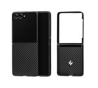Latercase for Galaxy Z Flip 7 | Ultra-Thin 0.6mm Aramid Fiber Case | Lightweight 9g Slim Protective Cover | Wireless Charging Compatible | Matte Non-Slip Grip | Carbon Fiber Weave