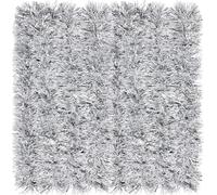 LATERN 10M Christmas Tinsel Garland, Silver Color Metallic Tinsel Chunky Glittering Tinsels Thick Shiny Garland with Frost Tip for Christmas Tree Winter Wedding Birthday Holiday Party Decoration