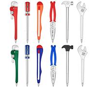 LATERN 12Pcs Novelty Ballpoint Pens, 16CM Hardware Hand Tool Shape Pens Black Ink Writing Pen Wrench Pliers Hammer Screwdriver Design for Kids Adults School Office Gift Stationary Supplies