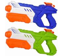 LATERN 2Pcs Water Guns for Kids, 600ml Powerful Squirt Blaster Soaker Long Range Water Blaster Shooter Beach Toy Squirt Gun for Summer Pool Garden Outdoor Waters Party Favors (2 Colors)