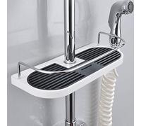 LATERN Bathroom Shelf Caddy for Shower Rail, Aluminum Bathroom Shower Rack Organizer Holder for Soap Shampoo Conditioner (19mm -25mm)