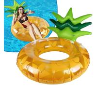 LATERN Pineapple Inflatable Pool Float, 95CM Rubber Inflatable Swimming Raft Water Fun Giant Swim Ring Blow Up Pool Tube for Girls Boys Swimming Pool Water Sports Summer Beach Party