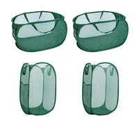 LATERONON 4 Pcs Mesh Popup Laundry Hamper, Opening Laundry Basket,Popup Laundry Basket with Durable Handles,Foldable Pop-up Mesh Hamper Dirty Clothes Basket for Clothes & Laundry-Home Organization