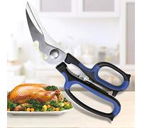 Latest 2020 Heavy Duty Kitchen Shears with Unique Curve Blade, No Rust Cooking Knives Multi-purpose Scissors for Turkey Poultry Chicken Meat Bone Nuts Cardboard