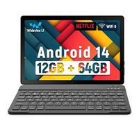 Android Tablet, 10.1 Inch Android 14 Tablet with 1280x800 IPS HD Touch Screen, Dual Camera, 64GB Storage TB Expansion, 2 in 1 Tablets with Keyboard, Protective Case, Mouse, Stylus, BT 5.0, WiFi 6