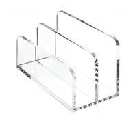 Latest Acrylic Desktop File Organizer Space Storage Stand Holder Office Desk Accessories with Efficient Office Mail Document Tray