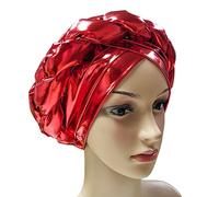 latest aso oke auto gele headtie Already Handmade african Cap Nigerian Wedding Gele women braid turbans Ladies head wraps (Red), Red, One Size
