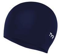 Latest Designed Long Hair Silicone Swim Cap, Keeps Hair Clean with Ear Protector,Waterproof Silicone Swimming Cap for Adult, Woman and Men (Navy)