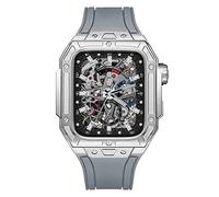 Latest Style Watch Case,For Band 7 8 Ultra 45mm Luxury Modification Kit For iWatch 8 7 45mm Fluorine Rubber Strap With Tool
