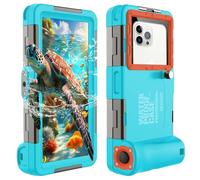 Latest Upgrade Universal Waterproof Phone Case for Snorkeling and Diving [50ft/15m] Underwater Phone Case for iPhone 16/15/14/13/12/11 Pro Max Galaxy S24/S23/S22/S21 Ultra Plus etc Diving Case-Blue